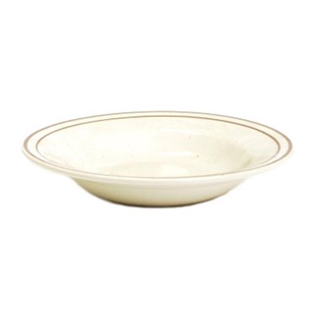 TUXTON CHINA American 8.75 in. Bahamas Soup Bowl - White with Brown Speckle - 2 Dozen TBS-003